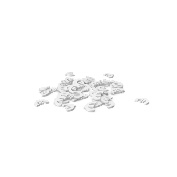 Sign: Euro Floating White PNG & PSD Images