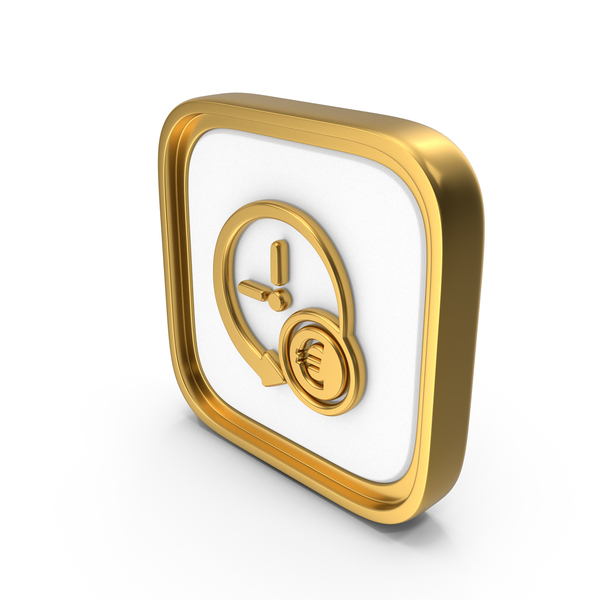 Symbols: Euro Time Is Money Square Coin PNG & PSD Images Symbols: Euro Time Is Money Square Coin PNG & PSD Images