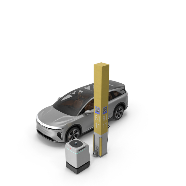 Electric Charger: EVAR Parky Charging Robot With Car Lucid Gravity PNG & PSD Images Electric Charger: EVAR Parky Charging Robot With Car Lucid Gravity PNG & PSD Images