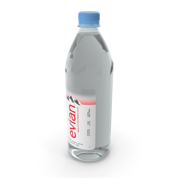 Evian Natural Mineral Water 1L Plastic Bottle PNG & PSD Images Evian Natural Mineral Water 1L Plastic Bottle PNG & PSD Images