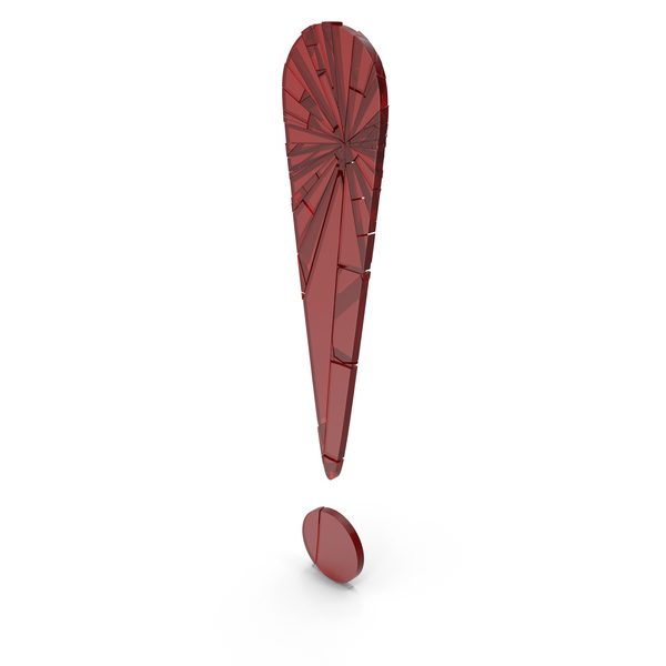 Punctuation: Exclamation Mark Cracked Red Glass PNG & PSD Images Punctuation: Exclamation Mark Cracked Red Glass PNG & PSD Images