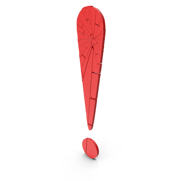 Punctuation: Exclamation Mark Cracked Red PNG & PSD Images Punctuation: Exclamation Mark Cracked Red PNG & PSD Images