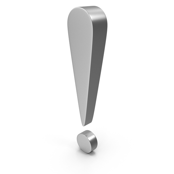 Symbols: Exclamation Mark Steel Or Silver PNG & PSD Images Symbols: Exclamation Mark Steel Or Silver PNG & PSD Images