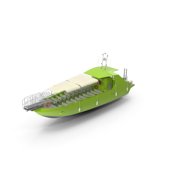Canal: Excursion Boat Green PNG & PSD Images