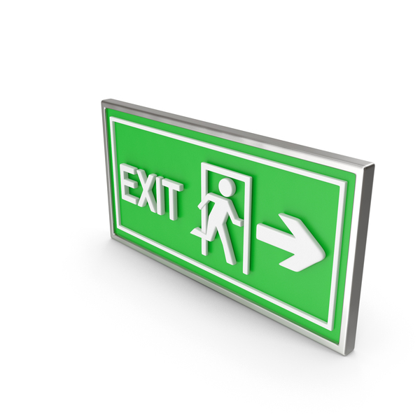 EXIT SIGN PNG Images & PSDs for Download | PixelSquid - S11910007E