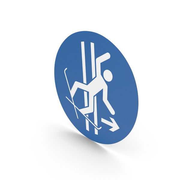 Exit Towpath After Falling Sign PNG & PSD Images