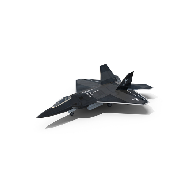Fighter Jet: F-22 Raptor - Stealth Livery PNG & PSD Images