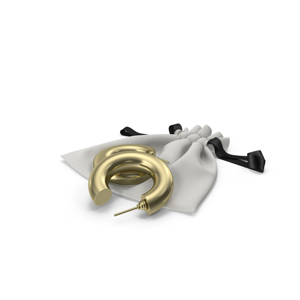Sack: Fabric Bag with Black Ribbon and Gold Earrings Hoops PNG & PSD Images Sack: Fabric Bag with Black Ribbon and Gold Earrings Hoops PNG & PSD Images