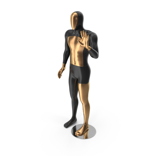 Faceless Male Mannequin With a Gold Face PNG & PSD Images