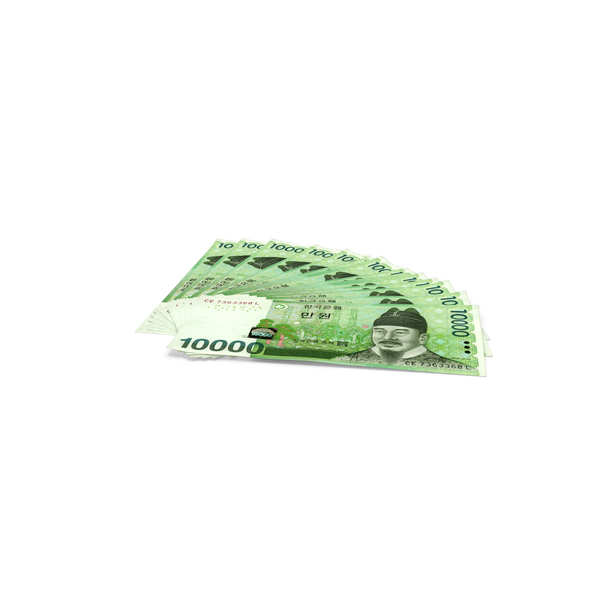 Banknote: Fan Shaped Korea Republic 10000 Won Banknotes PNG & PSD Images Banknote: Fan Shaped Korea Republic 10000 Won Banknotes PNG & PSD Images