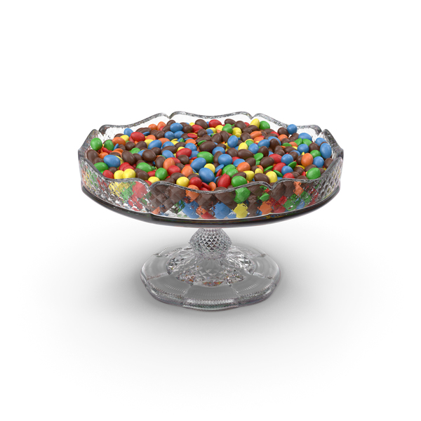 Candy: Fancy Crystal Bowl With Mixed M&M's PNG & PSD Images Candy: Fancy Crystal Bowl With Mixed M&M's PNG & PSD Images