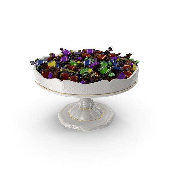 Fancy Porcelain Bowl with Toffee Candy PNG & PSD Images Fancy Porcelain Bowl with Toffee Candy PNG & PSD Images