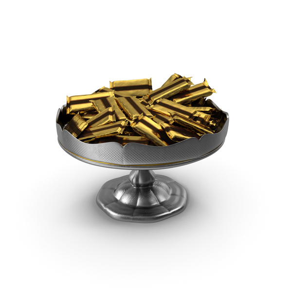 Fancy Silver Bowl With Wrapped Wide Candy Bars PNG & PSD Images Fancy Silver Bowl With Wrapped Wide Candy Bars PNG & PSD Images