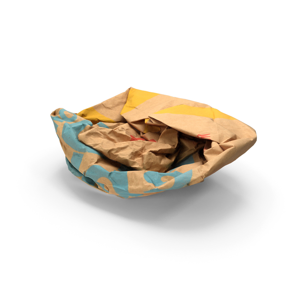 Paper Bag: Fast Food Packaging Litter PNG & PSD Images