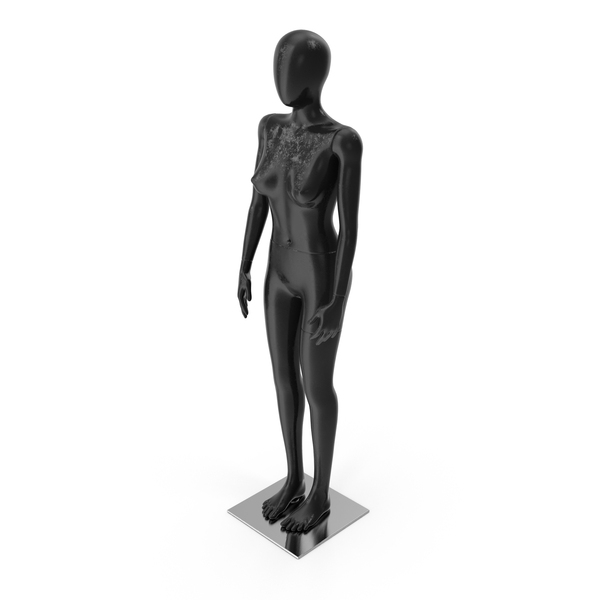 Female Black Mannequin In A Standing Pose PNG & PSD Images