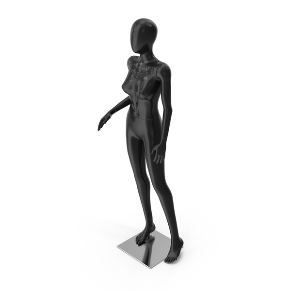 Female Black Mannequin In A Standing Pose PNG Images & PSDs for ...