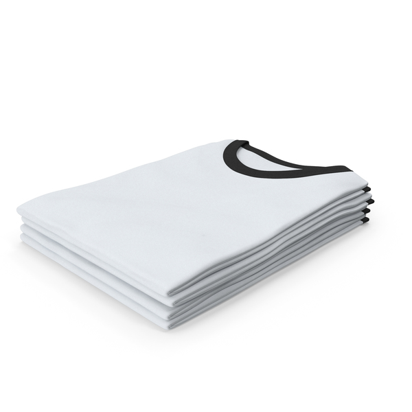 Tank Top: Female Crew Neck Folded Stacked White and Black PNG & PSD Images