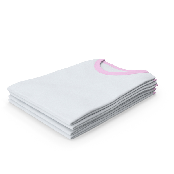Tank Top: Female Crew Neck Folded Stacked White and Pink PNG & PSD Images Tank Top: Female Crew Neck Folded Stacked White and Pink PNG & PSD Images