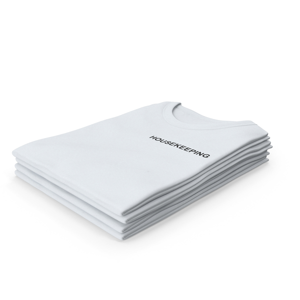 Tank Top: Female Crew Neck Folded Stacked White Housekeeping PNG & PSD Images