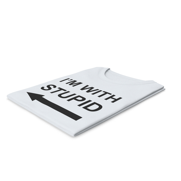 Tank Top: Female Crew Neck Folded White Im With Stupid PNG & PSD Images Tank Top: Female Crew Neck Folded White Im With Stupid PNG & PSD Images