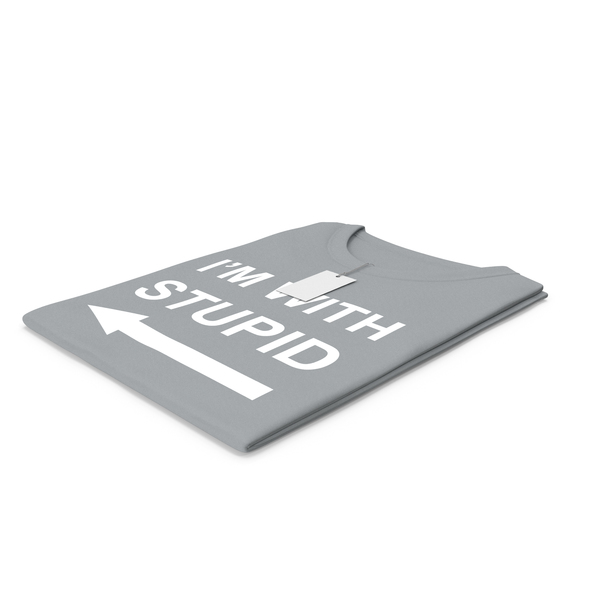 Tank Top: Female Crew Neck Folded With Tag Gray Im With Stupid PNG & PSD Images Tank Top: Female Crew Neck Folded With Tag Gray Im With Stupid PNG & PSD Images