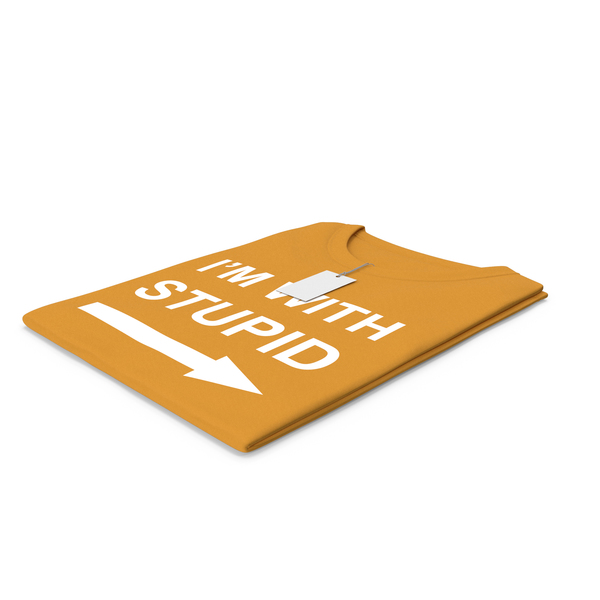 Tank Top: Female Crew Neck Folded With Tag Orange Im With Stupid PNG & PSD Images Tank Top: Female Crew Neck Folded With Tag Orange Im With Stupid PNG & PSD Images