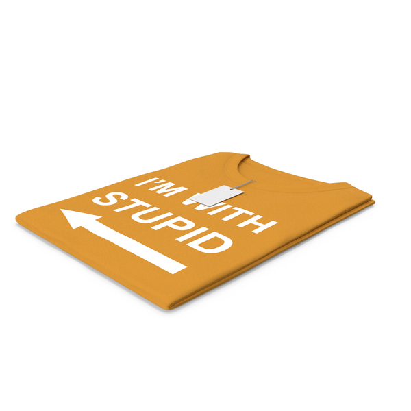 Tank Top: Female Crew Neck Folded With Tag Orange Im With Stupid PNG & PSD Images Tank Top: Female Crew Neck Folded With Tag Orange Im With Stupid PNG & PSD Images