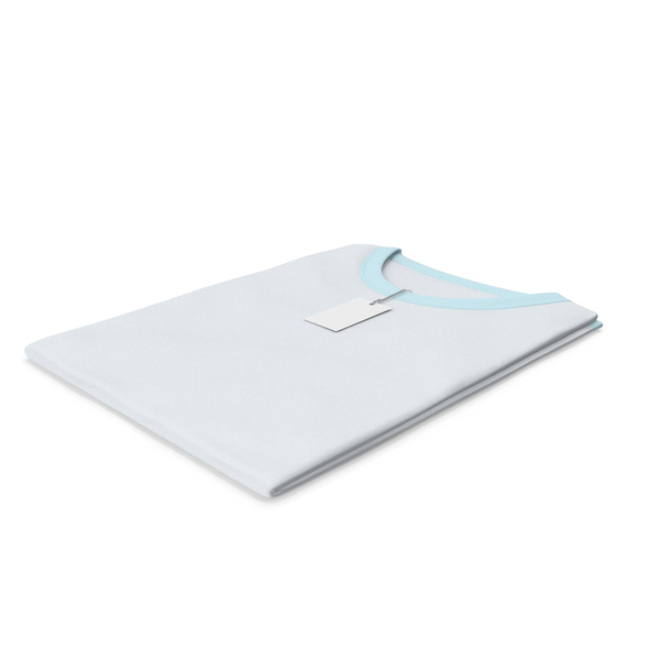 T Shirt: Female Crew Neck Folded With Tag White and Blue PNG & PSD Images T Shirt: Female Crew Neck Folded With Tag White and Blue PNG & PSD Images