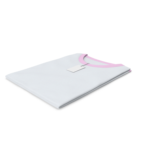 Tank Top: Female Crew Neck Folded With Tag White and Pink PNG & PSD Images Tank Top: Female Crew Neck Folded With Tag White and Pink PNG & PSD Images