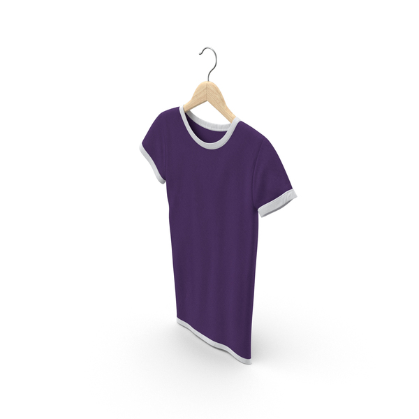 T Shirt: Female Crew Neck Hanging White and Purple PNG & PSD Images T Shirt: Female Crew Neck Hanging White and Purple PNG & PSD Images