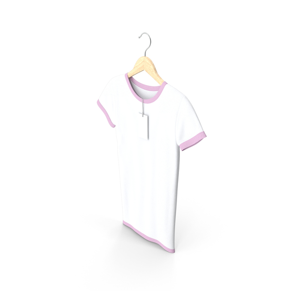 Shirt: Female Crew Neck Hanging With Tag White and Pink PNG & PSD Images Shirt: Female Crew Neck Hanging With Tag White and Pink PNG & PSD Images