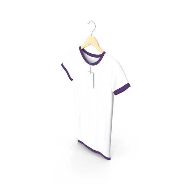 T Shirt: Female Crew Neck Hanging With Tag White and Purple PNG & PSD Images T Shirt: Female Crew Neck Hanging With Tag White and Purple PNG & PSD Images