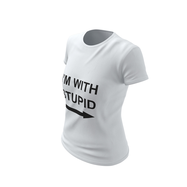 T Shirt: Female Crew Neck Worn PNG & PSD Images