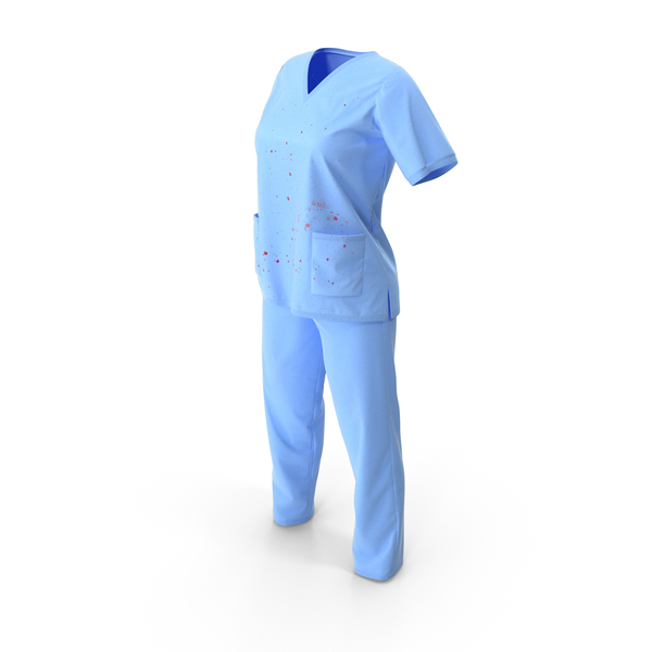 Surgical Outfit: Female Surgeon Dress Stained with Blood PNG & PSD Images