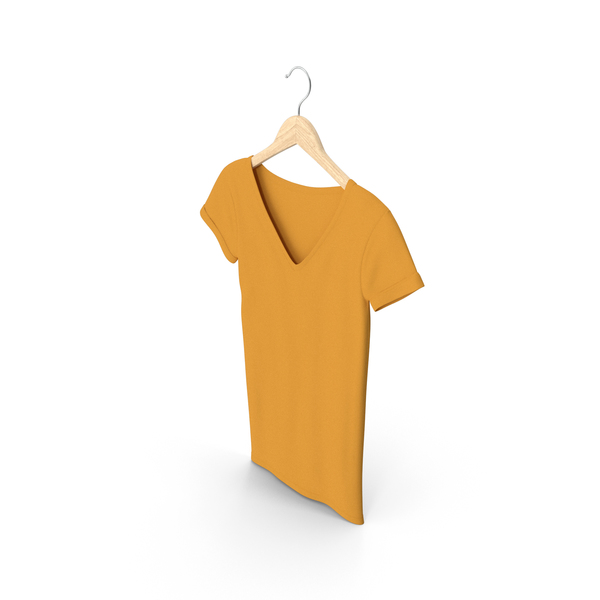 Female V Neck Hanging Orange PNG & PSD Images
