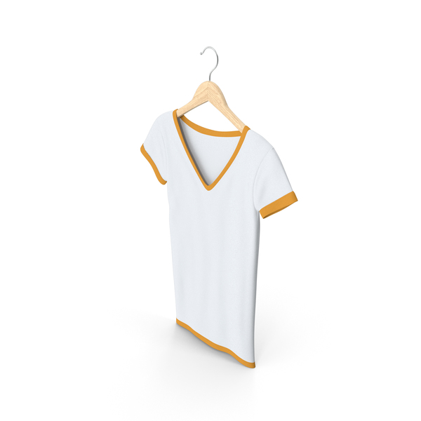 Tank Top: Female V Neck Hanging White And Orange PNG & PSD Images Tank Top: Female V Neck Hanging White And Orange PNG & PSD Images