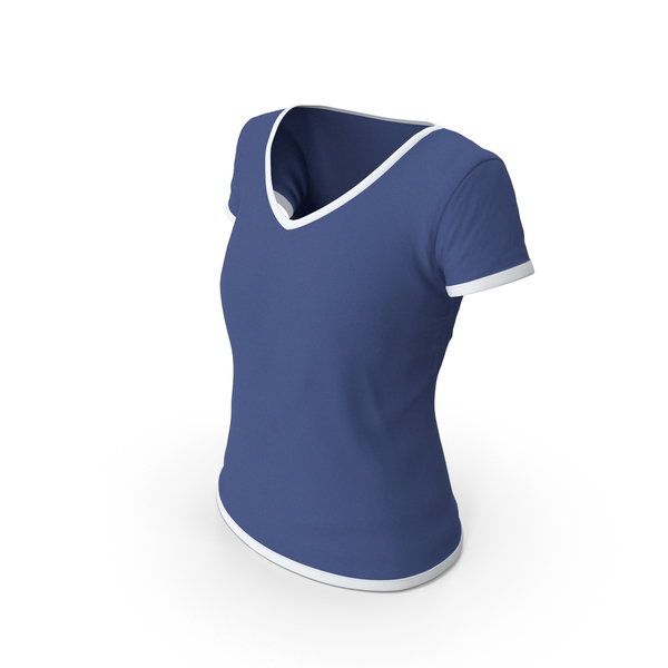 Tank Top: Female V Neck Worn White and Dark Blue PNG & PSD Images Tank Top: Female V Neck Worn White and Dark Blue PNG & PSD Images