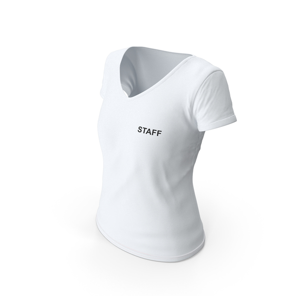 T Shirt: Female V Neck Worn White Staff PNG & PSD Images T Shirt: Female V Neck Worn White Staff PNG & PSD Images