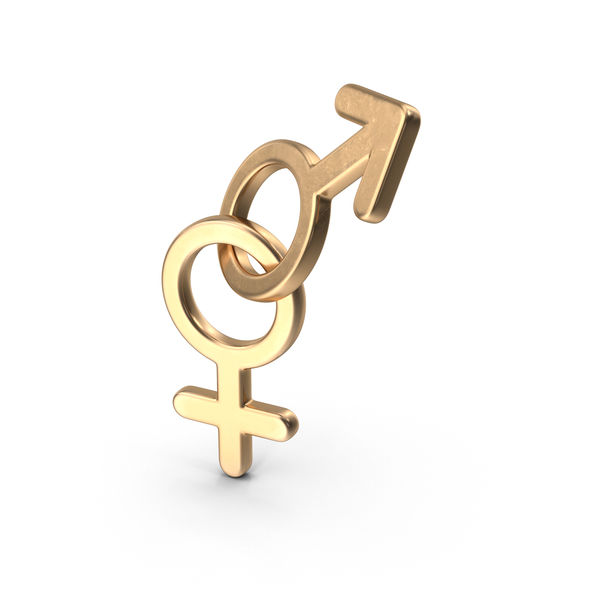 Female Symbol: Feminine Male Beginning Gold PNG & PSD Images