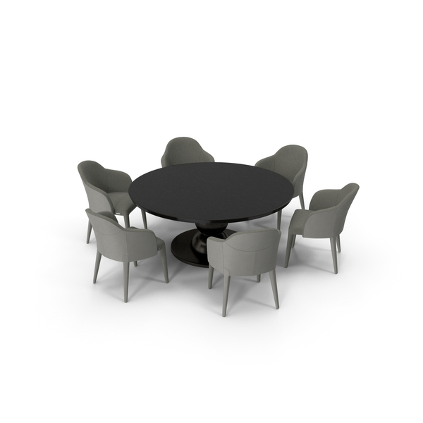 Dining: Fendi Table Chair Set Black Cream PNG & PSD Images Dining: Fendi Table Chair Set Black Cream PNG & PSD Images