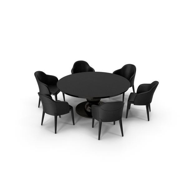 Dining Room: Fendi Table Chair Set Black PNG & PSD Images Dining Room: Fendi Table Chair Set Black PNG & PSD Images