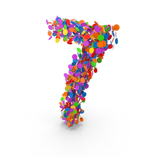 Festive Confetti Number 7 PNG & PSD Images Festive Confetti Number 7 PNG & PSD Images