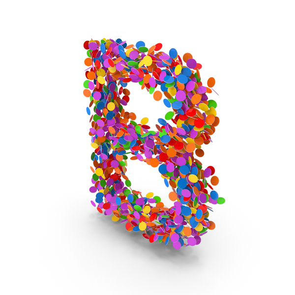 Confettii Roman Alphabet: Festive Confetti Letter B PNG & PSD Images Confettii Roman Alphabet: Festive Confetti Letter B PNG & PSD Images