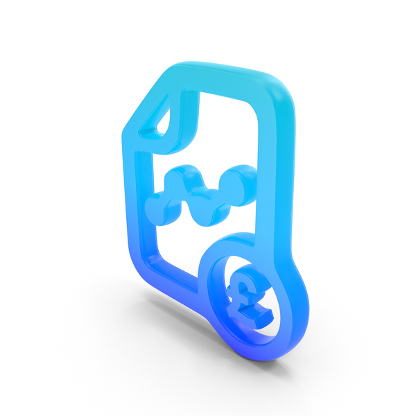Symbols: Finance Report Pound Symbol Glowing PNG & PSD Images