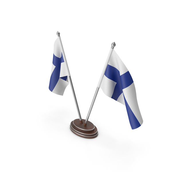 Flag: Finland Cloth Two Flags Stand PNG & PSD Images Flag: Finland Cloth Two Flags Stand PNG & PSD Images