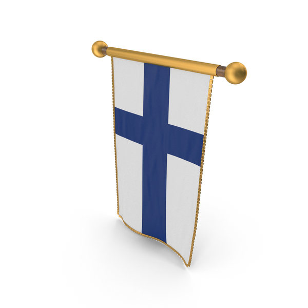 Logo: Finland Country Hanging Flag Design PNG & PSD Images