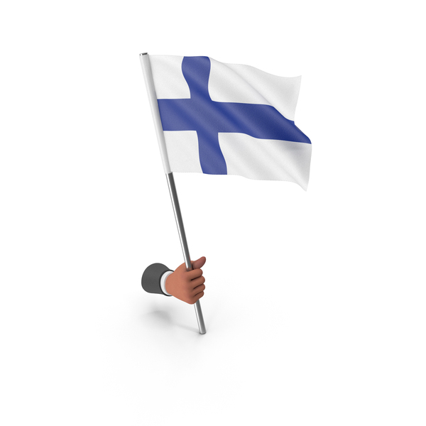 Finland Hand Hold Flag PNG & PSD Images