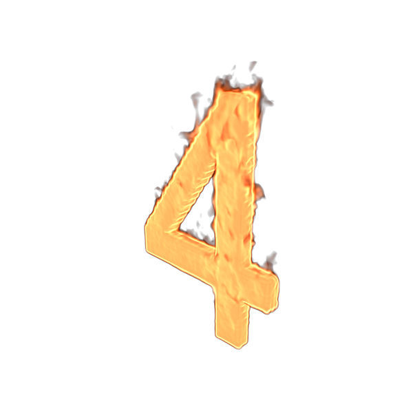 Fire Number Four PNG & PSD Images Fire Number Four PNG & PSD Images