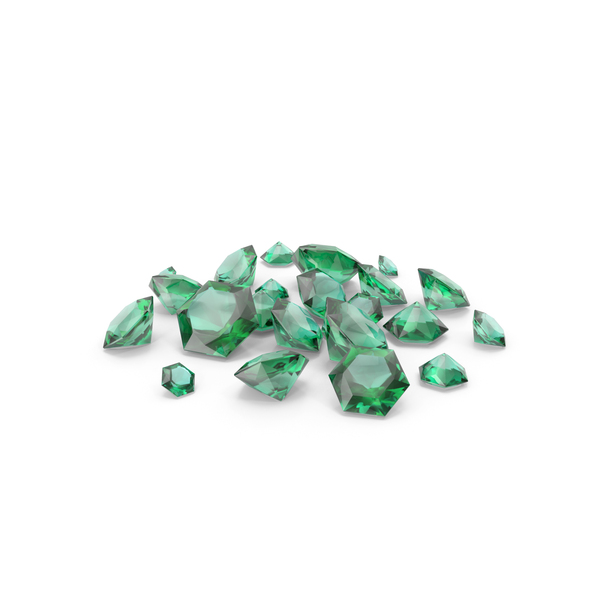 Emerald: Fire Rose Hexagon Cut Emeralds PNG & PSD Images