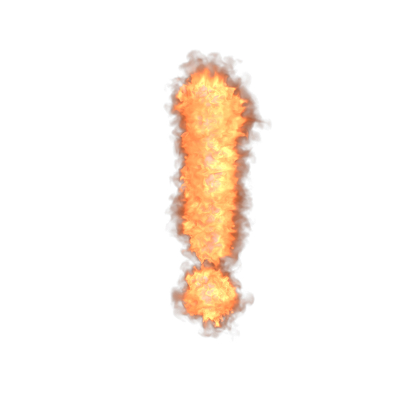Roman Alphabet: Fire Sign ! PNG & PSD Images Roman Alphabet: Fire Sign ! PNG & PSD Images
